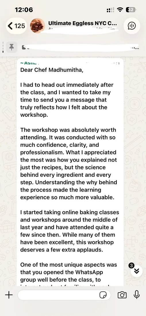 Message from a masterclass student