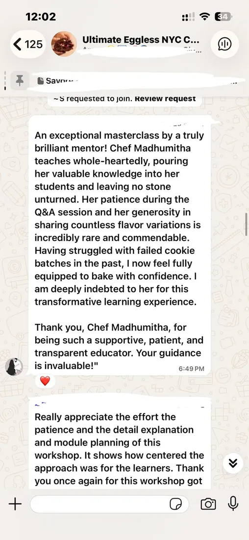 Message from a masterclass student
